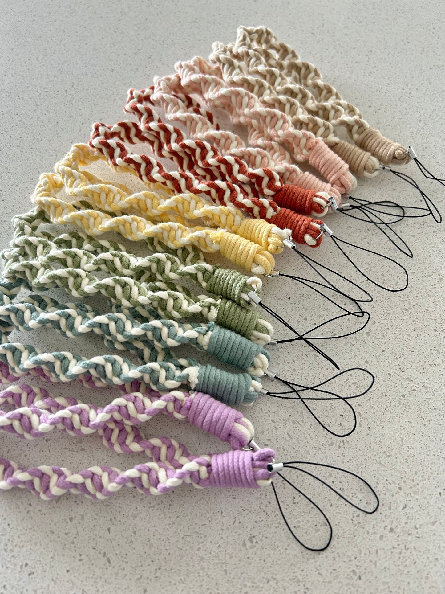 Twisted Macrame Phone Lanyard Wristlet