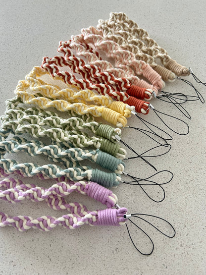 Twisted Macrame Phone Lanyard Wristlet