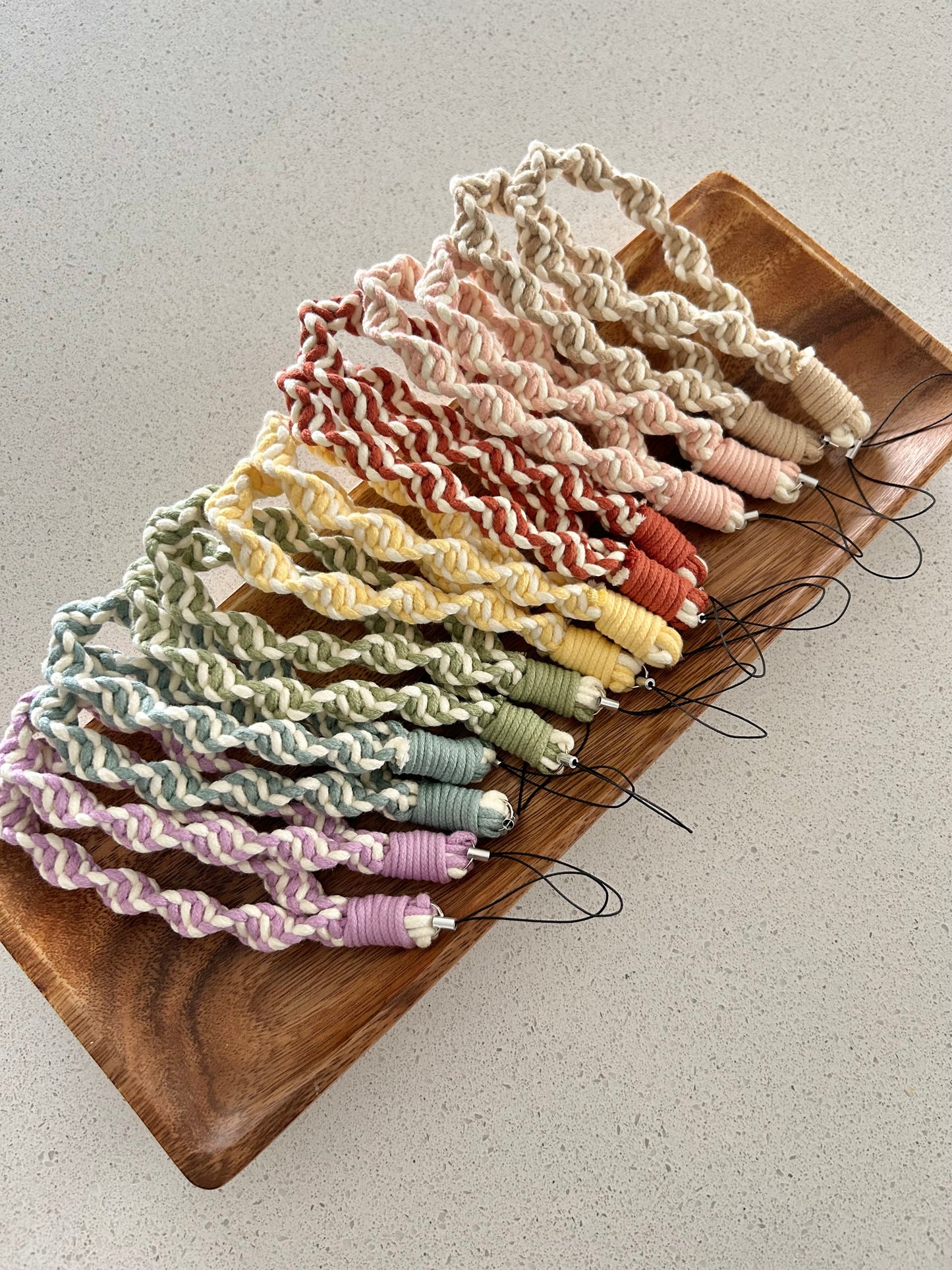 Twisted Macrame Phone Lanyard Wristlet