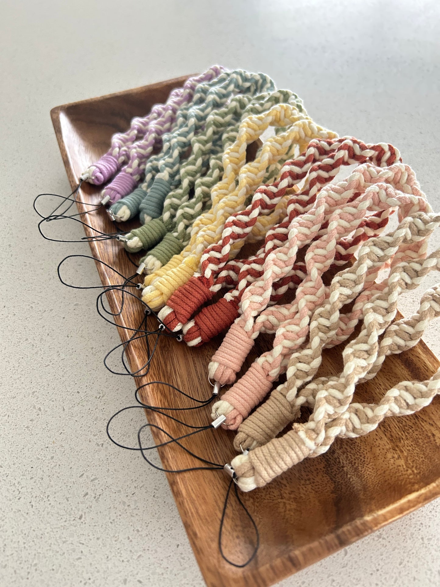Twisted Macrame Phone Lanyard Wristlet