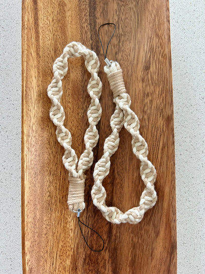 Twisted Macrame Phone Lanyard Wristlet