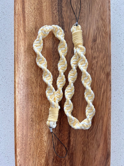 Twisted Macrame Phone Lanyard Wristlet