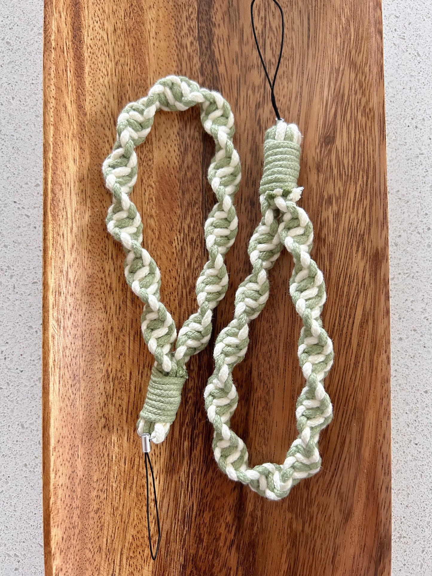 Twisted Macrame Phone Lanyard Wristlet