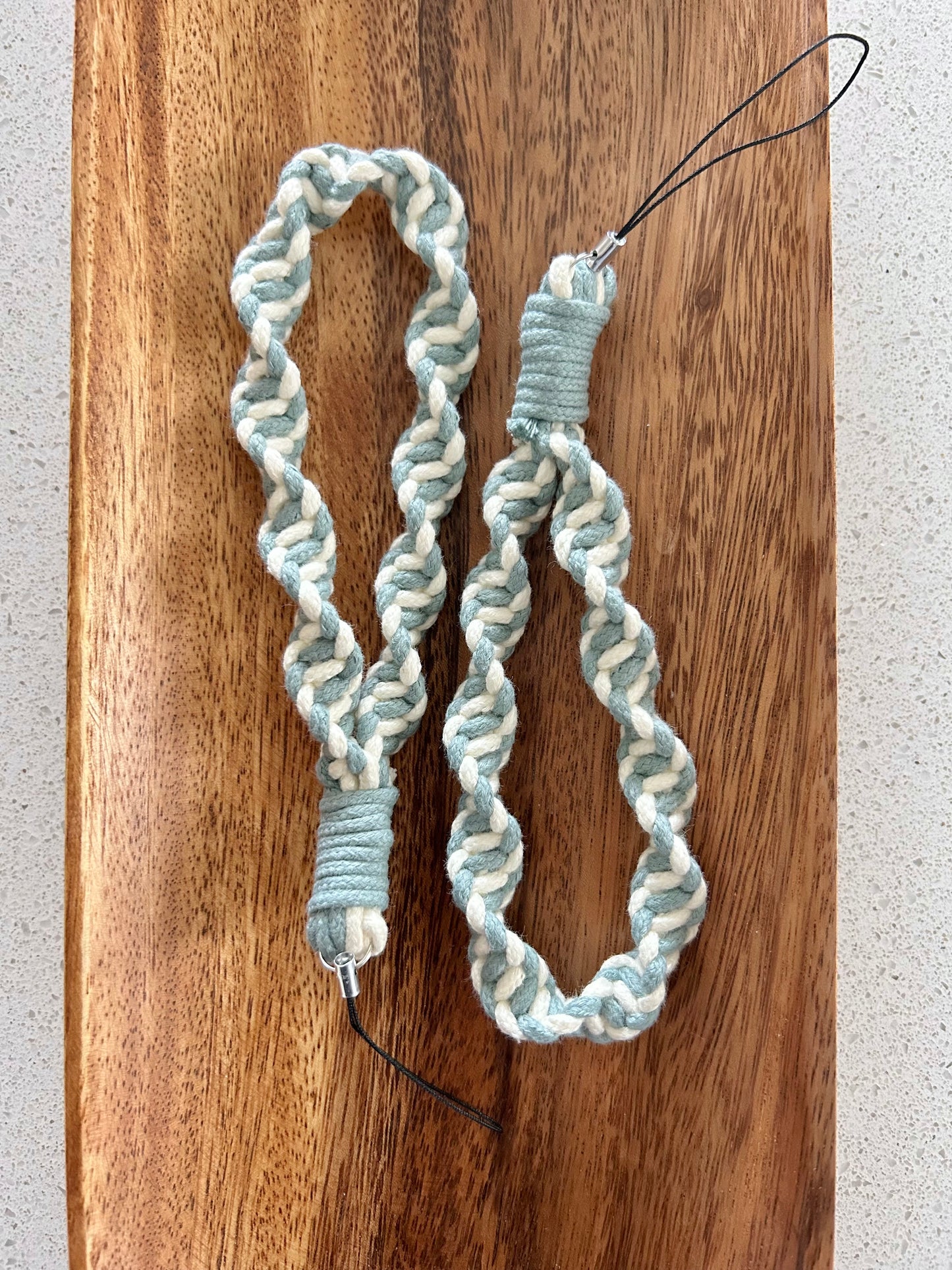 Twisted Macrame Phone Lanyard Wristlet