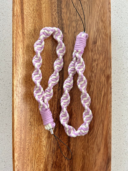 Twisted Macrame Phone Lanyard Wristlet
