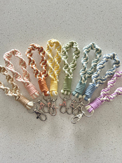 Twisted Macrame Finger Loop Keychain