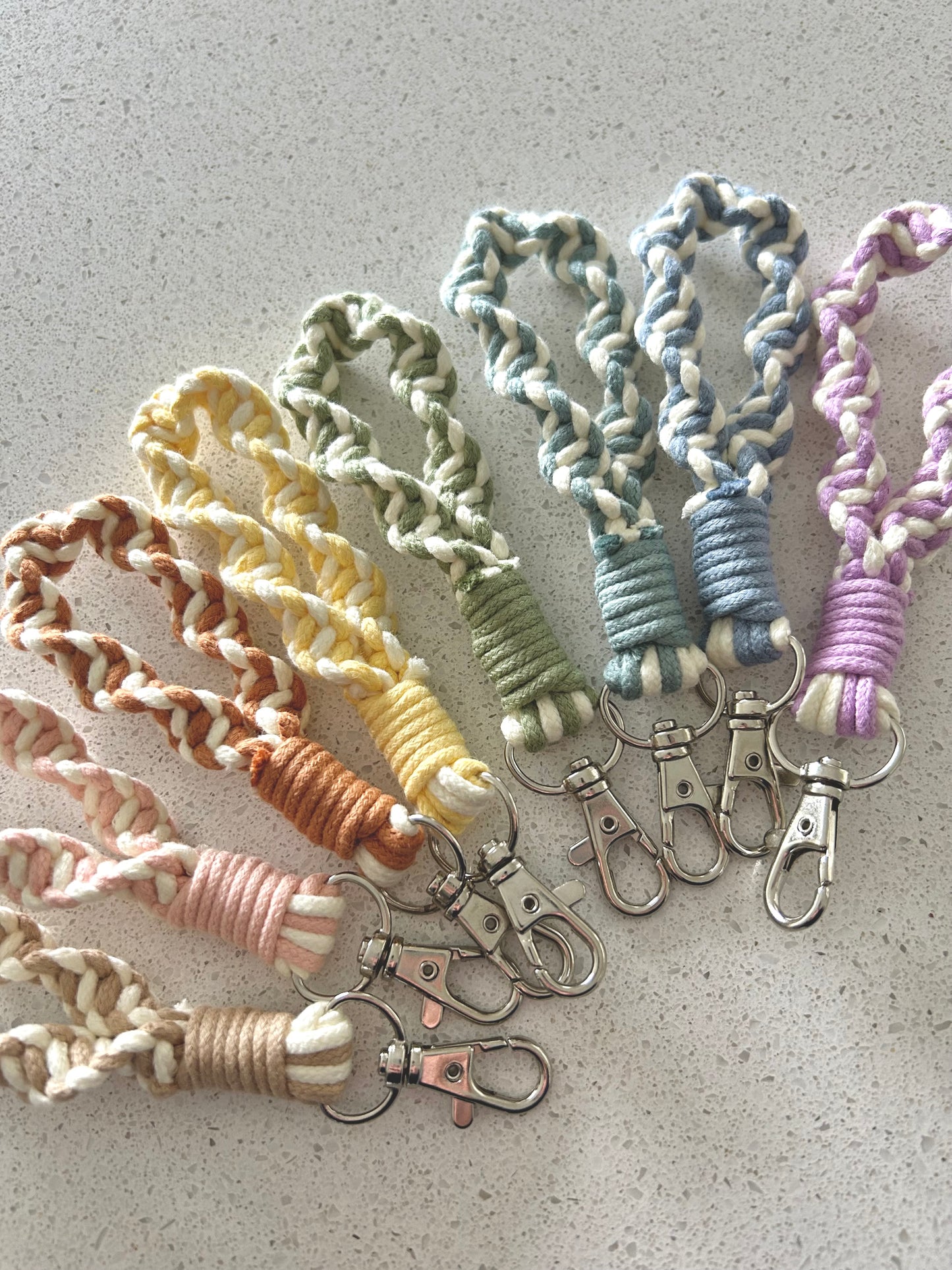 Twisted Macrame Finger Loop Keychain