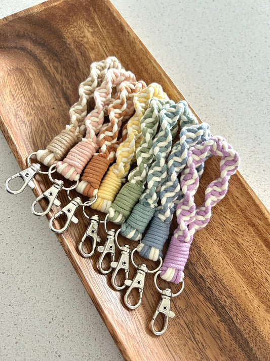 Twisted Macrame Finger Loop Keychain