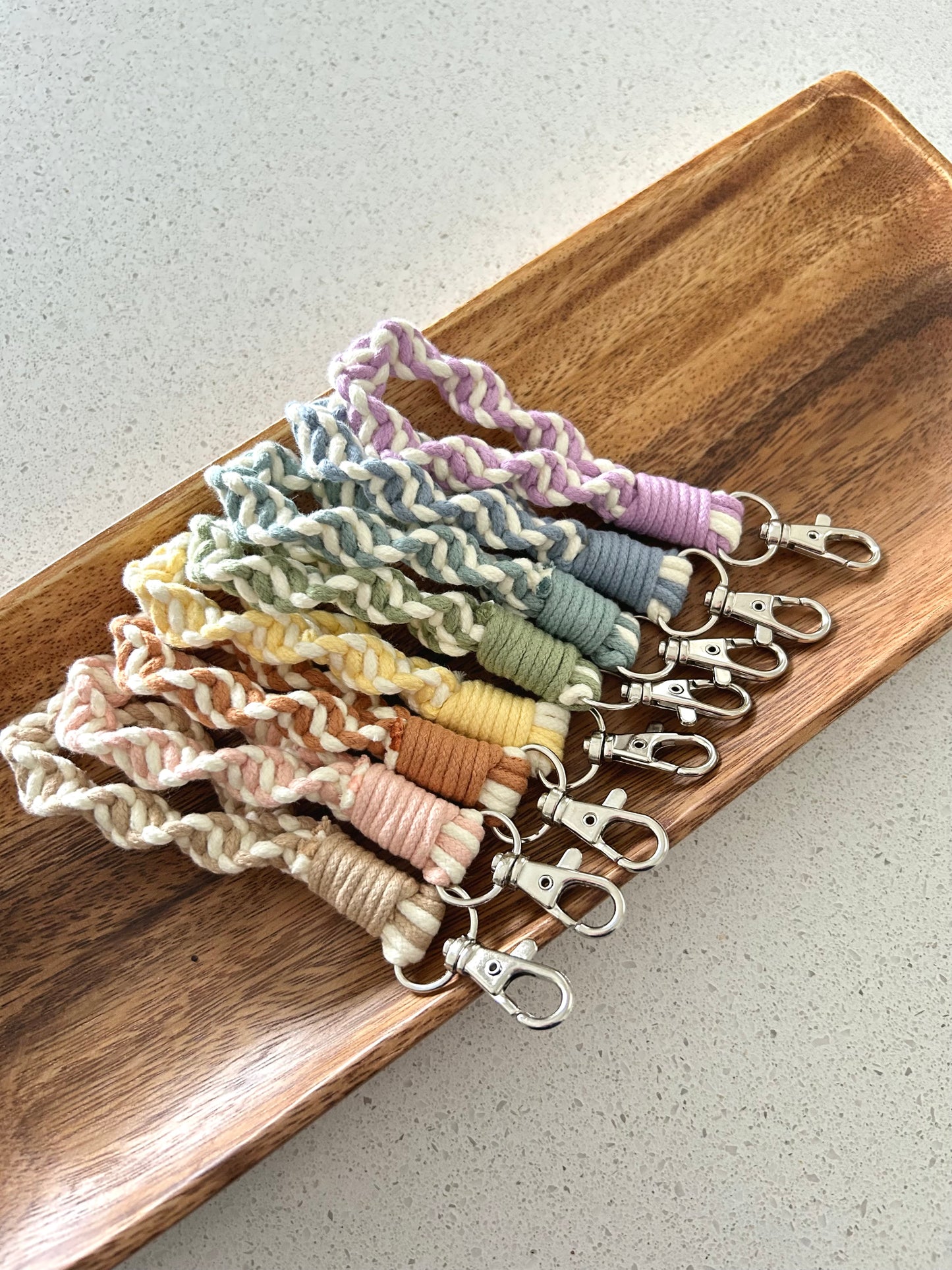 Twisted Macrame Finger Loop Keychain