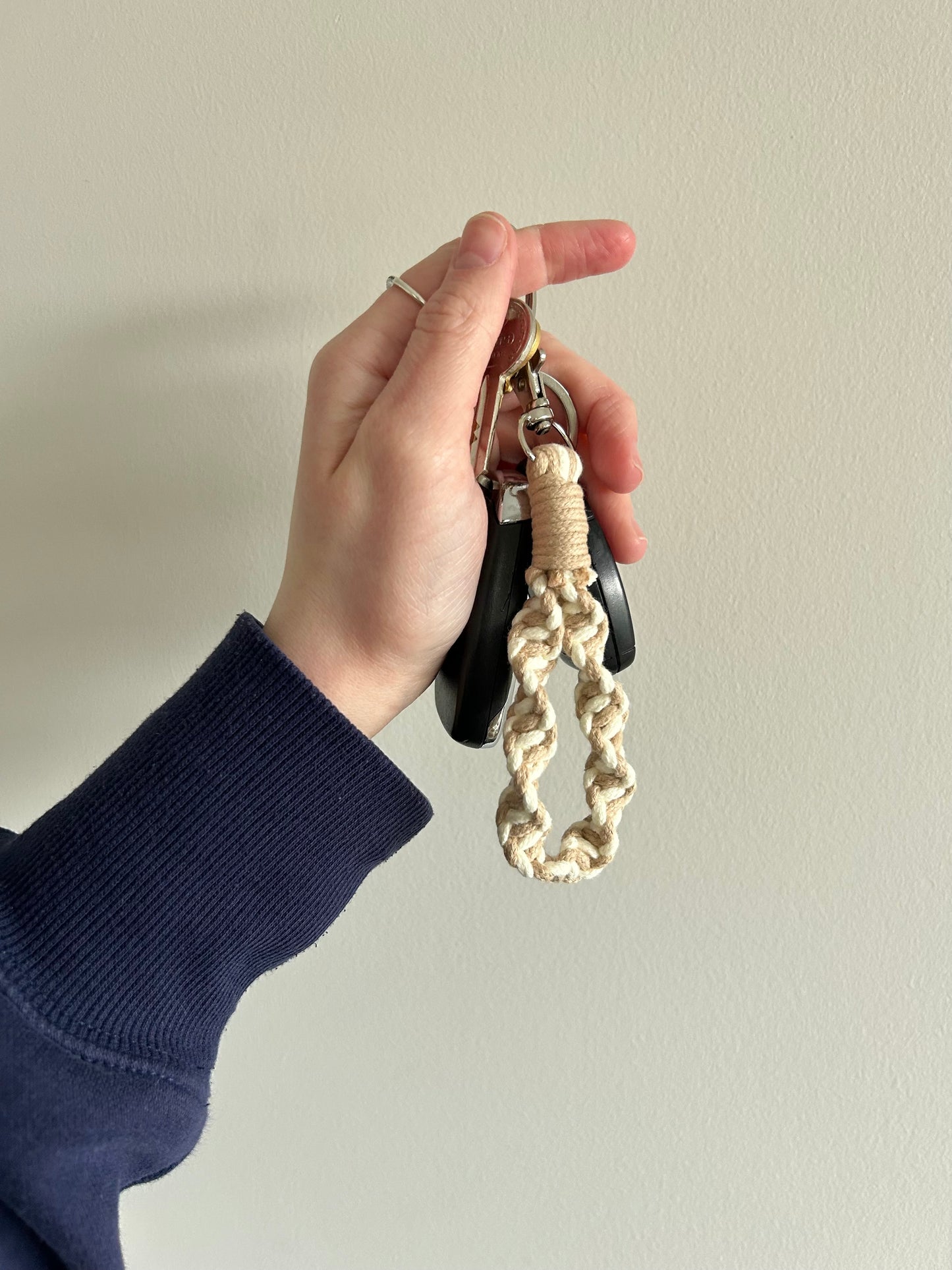 Twisted Macrame Finger Loop Keychain