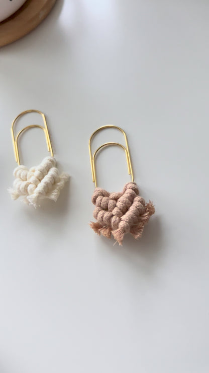 Macrame Paperclip Bookmark