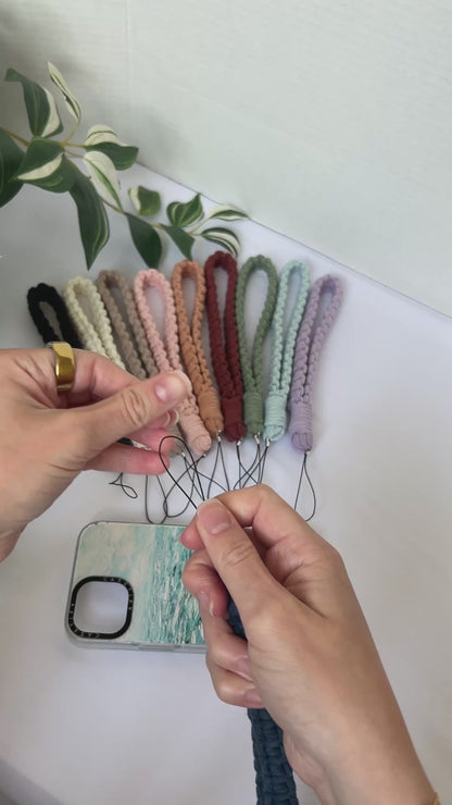Macrame Phone Lanyard Wristlet